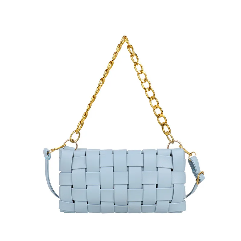 

Weave Underarm Bag New PU Leather Crossbody Bags For Beautiful Women 2021 Trend Female Branded Shoulder Handbags And Purses