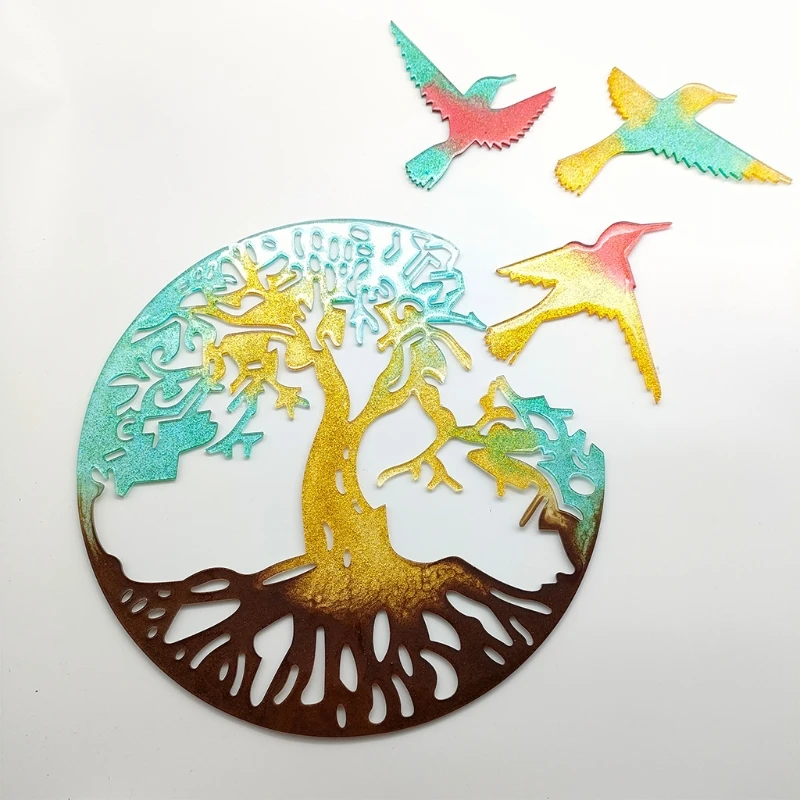 

Tree Bird Silicone Mold Wall Decal Sticker Making Molds Tree Birds Resin Molds Hand Carft DIY Tools Kits Non-toxic Resin Mold