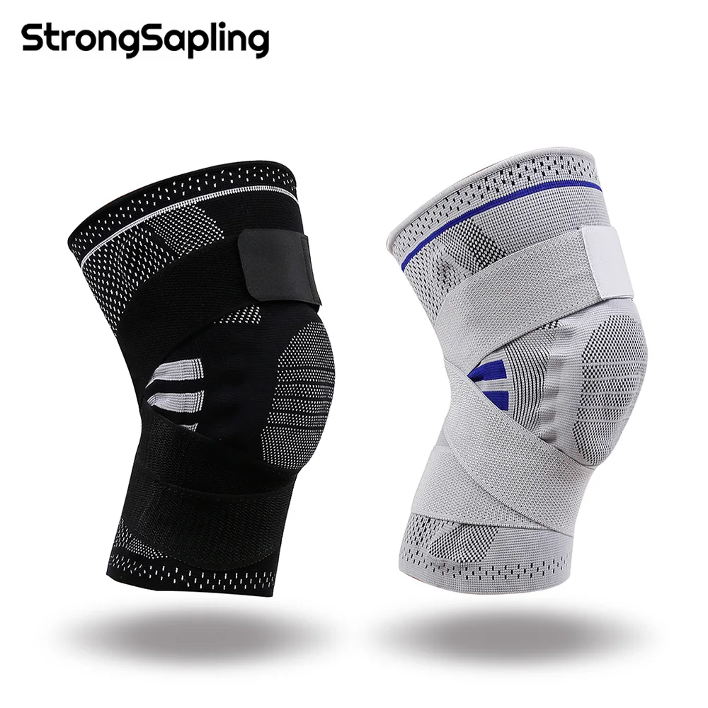 Knee Protector Detachable Elastic Belt Knee Pad Brace Support Silicone Basketball Running Compression Knee Sleeve 1 PC Kneepads