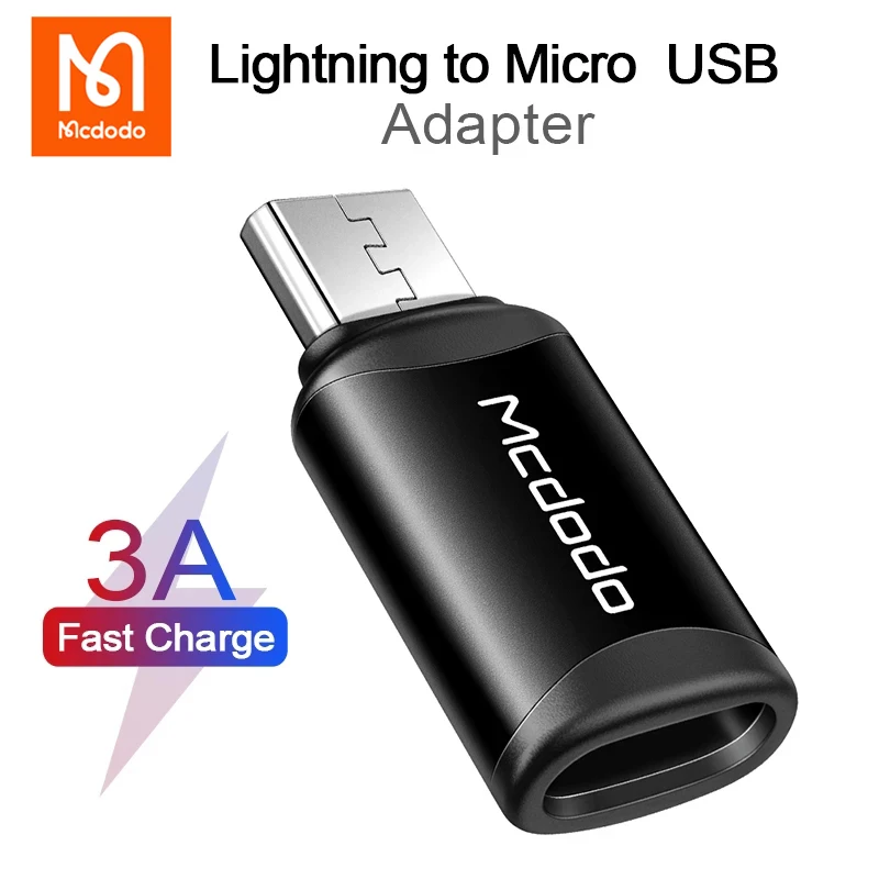 

Mcdodo OTG Lightning to USB Micro Adapter For Android Mobile Phone Tablet Charge Data Transfer 2 in 1 3A Fast Charging Converter