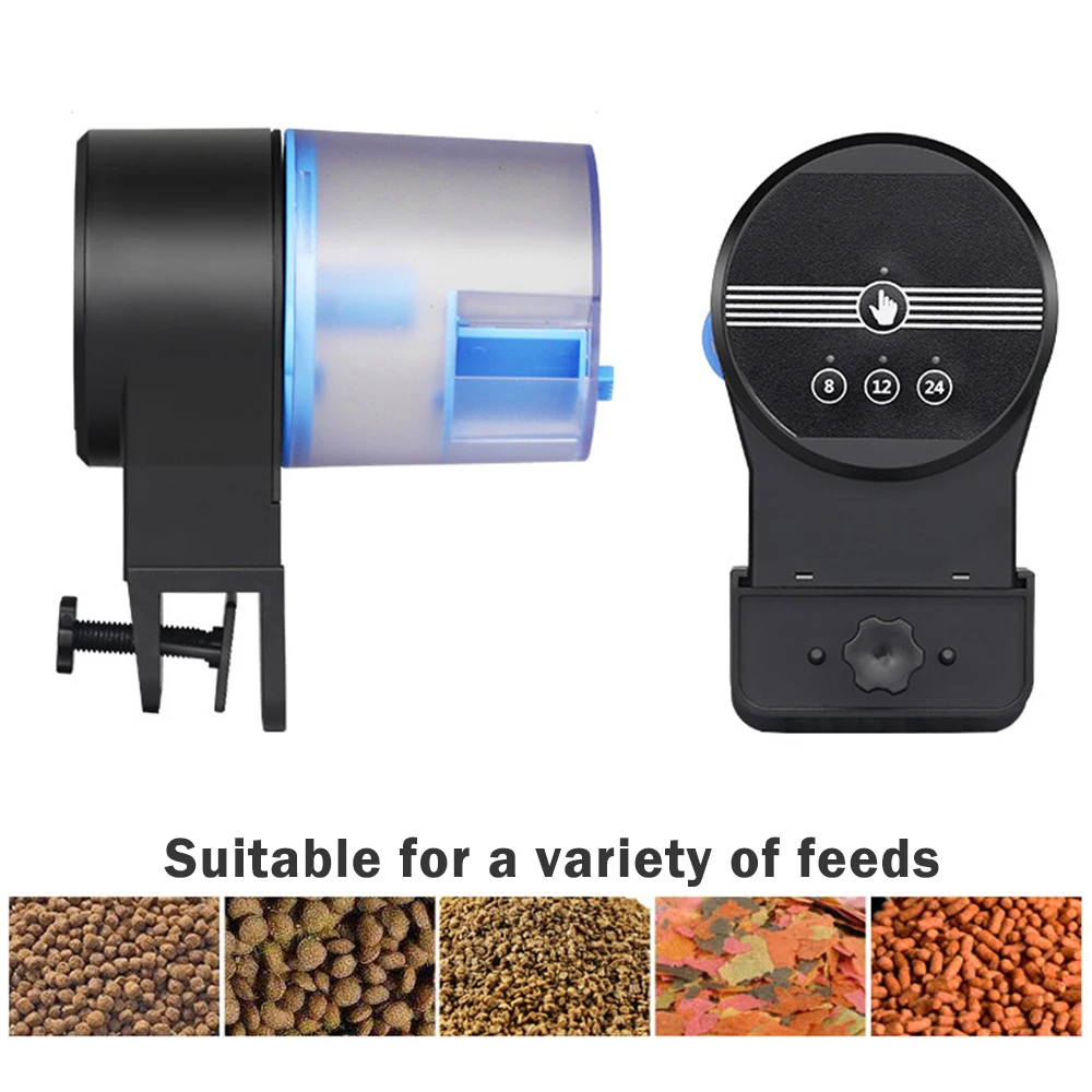 Digital Automatic Fish Feeder Aquarium Goldfish Smart Timing Auto 8/12/24 hours Timer Food Feeding Tools​ | Дом и сад