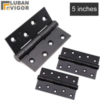 high quality 5 inches black stainless steel hinge for wooden doorwith bearingquiet and durablebear 70kg door hardware