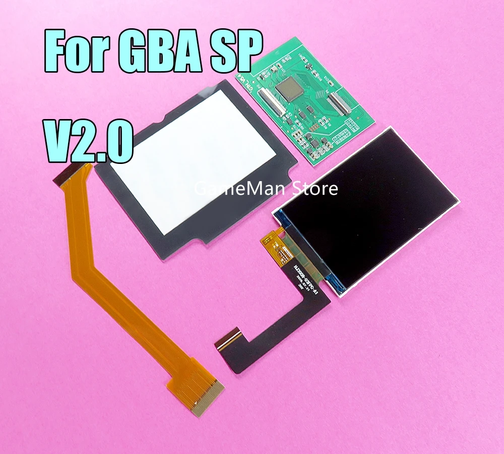 

1 шт. для Nintendo GameBoy Advance SP IPS ЖК-экран v2.0 для GBA SP Highlit экран ЖК-дисплей с подсветкой экран с пластиковым объективом