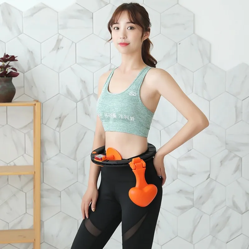 

8 Section Fitness Hoop Portable Lightweight Weighted Exercise Hoops With Massage Board Count Female Waist Weight Loss Artifact