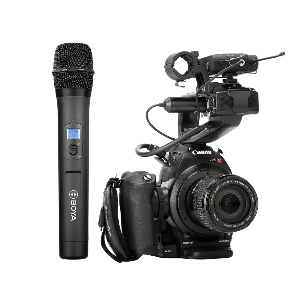 BOYA BY WM8 PRO K3 UHF двухканальная Беспроводная микрофонная система для смартфона