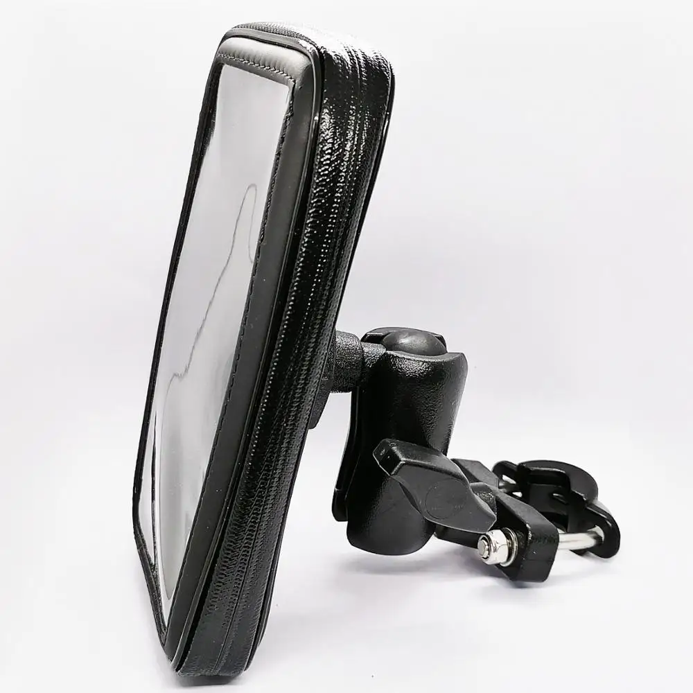 Мотоциклетный держатель для сотового телефона с водонепроницаемым чехлом на