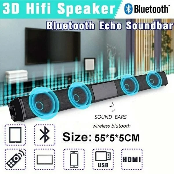 Роскошная Улучшенная Беспроводная Bluetooth звуковая панель с лучшим качеством