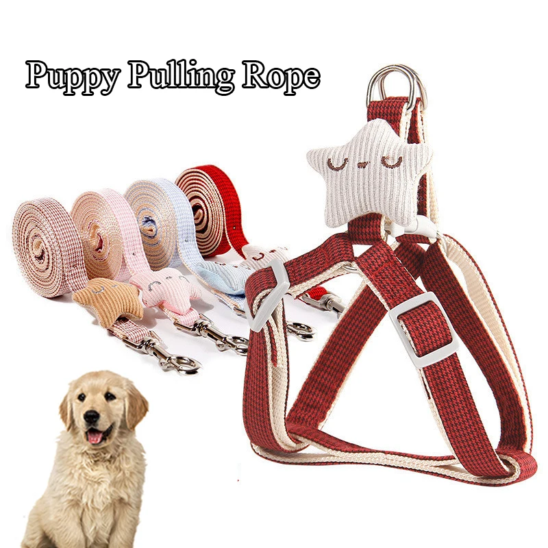 

Cute Cartoon Breathable Starfish Pendant Dog Leash Lovely Practical Durable Pet Supplies Universal Casual Pet Vest Type Leash