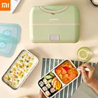 Портативный Электрический Ланч-бокс Xiaomi Liren для приготовления пищи, герметичный, бесшумный, большой емкости, двухслойный, для варки риса