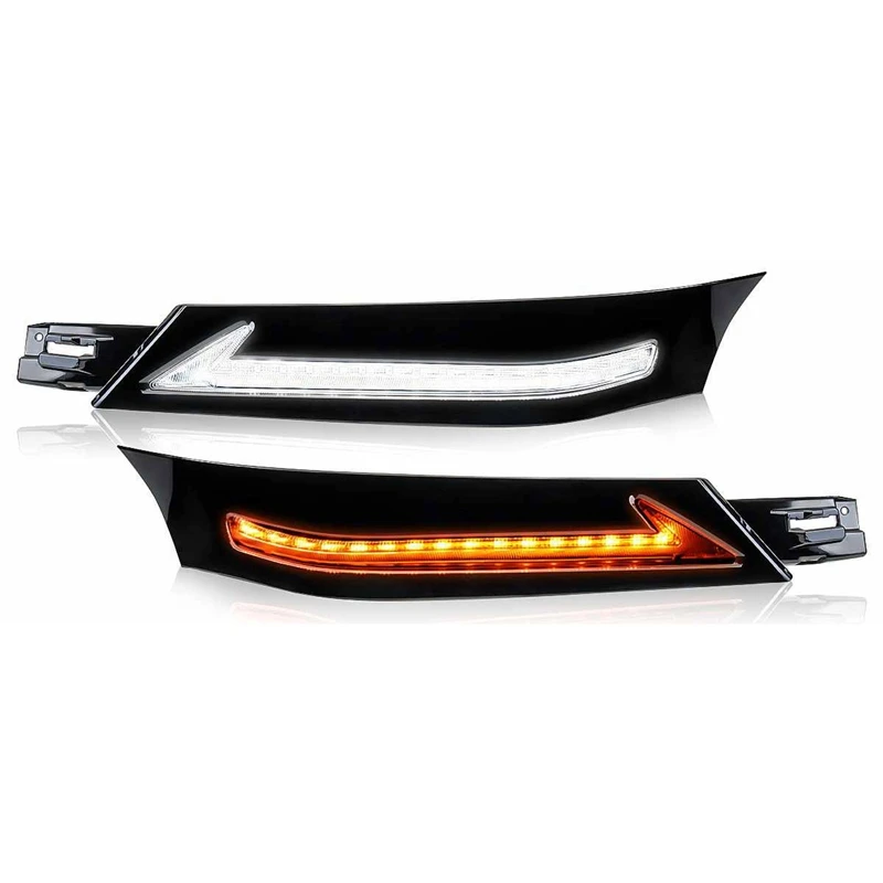 

2PCS White and Yellow 12V LED Car DRL Daytime Running Lights for Toyota Vellfire 30 2015 2016 2017 2018 2019