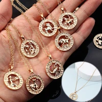 virgo libra scorpio sagittarius capricorn aquarius 12 zodiac letter constellations for women men pendants necklace