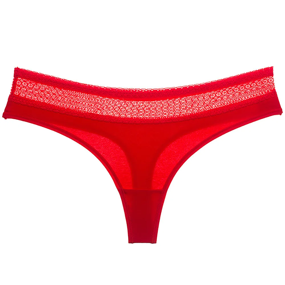 Женское однотонное нижнее белье-стринги Трусы из дышащего хлопка сексуальное