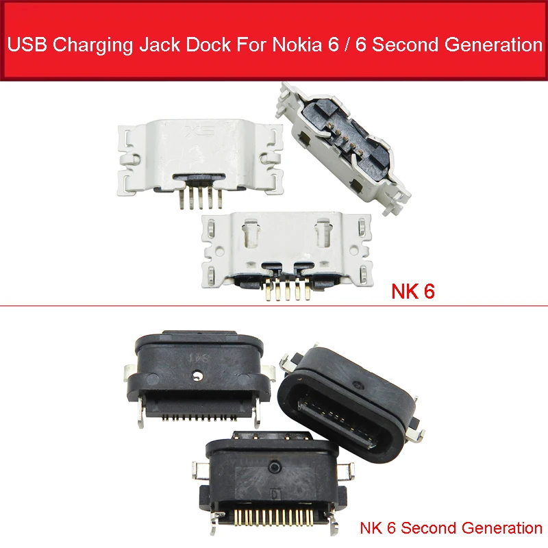 Фото USB зарядное устройство разъем для Nokia 6 1 II второго поколения микро синхронизации