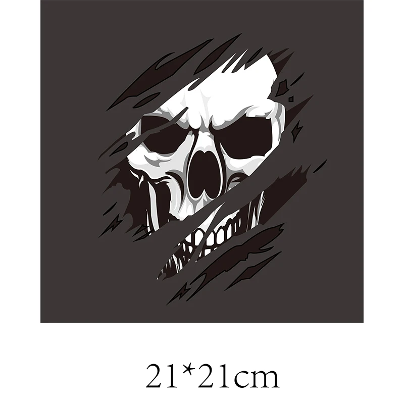 Красный череп патчи Термальность наклейки на одежде термонаклейки для одежды