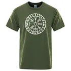 Мужская футболка с коротким рукавом, из чистого хлопка, с принтом Vikings Odin Warrior Legend, новинка, лето футболки с округлым вырезом