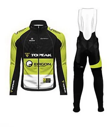 

SPRING SUMMER 2016 TOPEAK TEAM LONG SLEEVE CYCLING JERSEY WEAR CLOTHES + BIB PANTS WITH GEL PAD SIZE XS-4XL