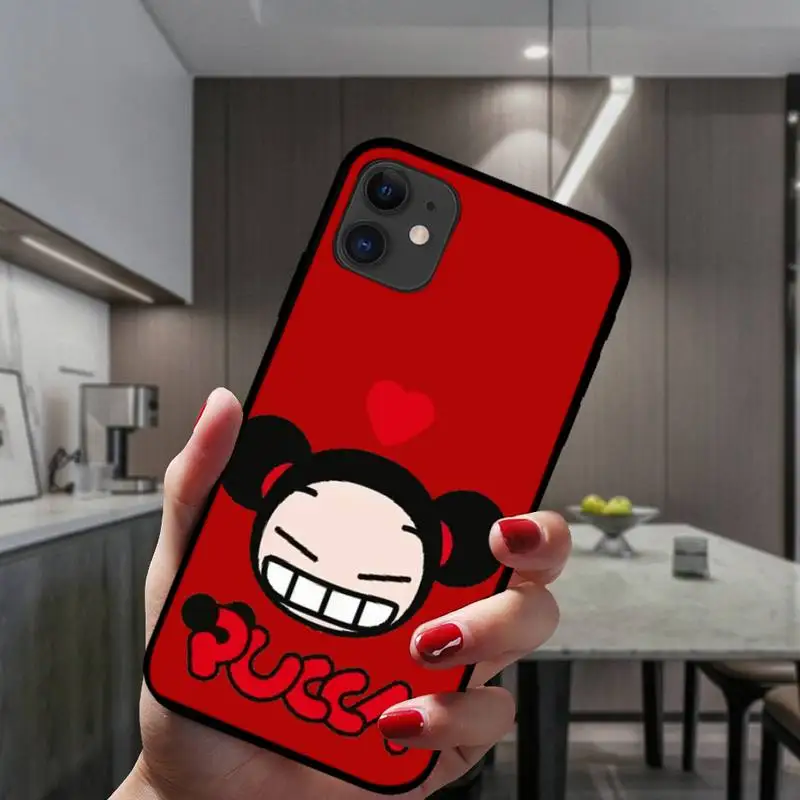 

ZFGHSHYQ Cartoon Cute China Doll Pucca Phone Case For IPhone 6 6s 7 8 Plus X Xs Xr Xsmax 11 12 Pro Promax 12mini