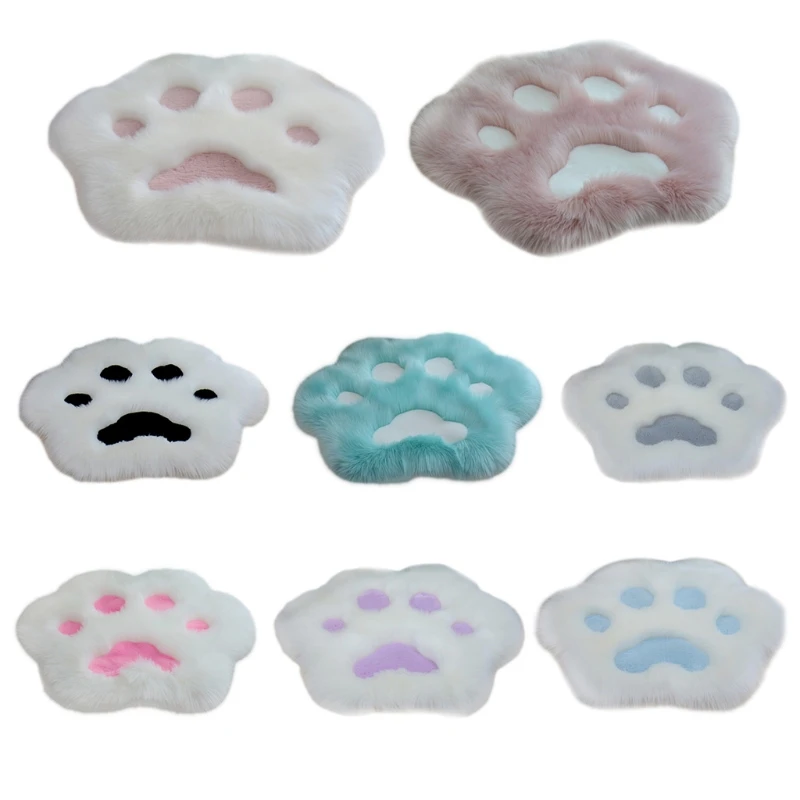 

Cat Paw Plush Carpet Fur Cushion Animal Footprint Shape Living Room Bedroom Children's Room Office Home Supplies