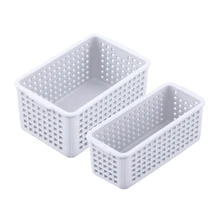 2 Pcs 1:12 Dollhouse Accessories Mini Plastic Storage Baskets Miniature Simulation Furniture Model Kids Pretend Play Toys