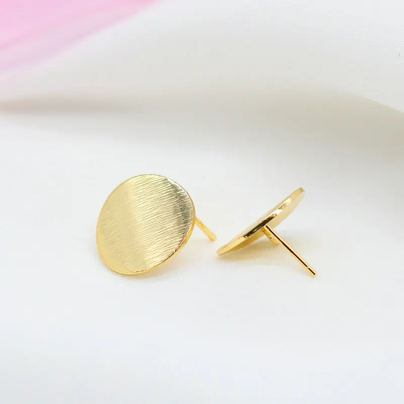 12MM handgemachte DIY Ohrring machen liefert 14K Gold Farbe vergoldet Post Ohrringe Erkenntnisse für DIY Tropfen Ohrringe Schmuck Zubehör – Detail 2