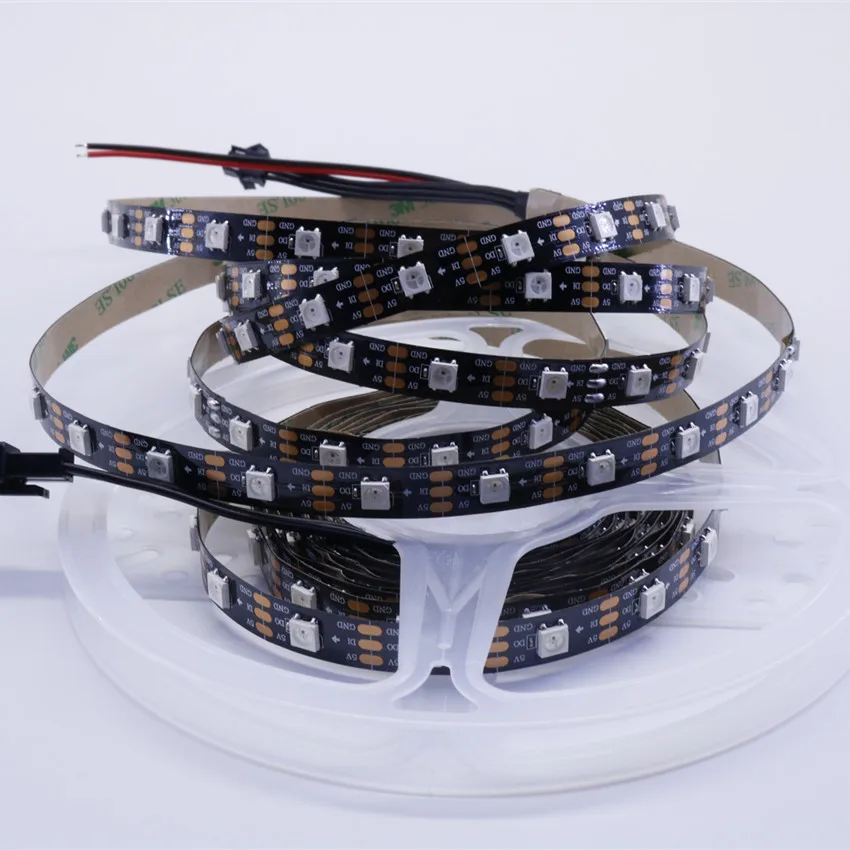 SK6812/ws2812b Светодиодная лента 5 в 48 светодиодов индивидуальная Адресуемая цифровая