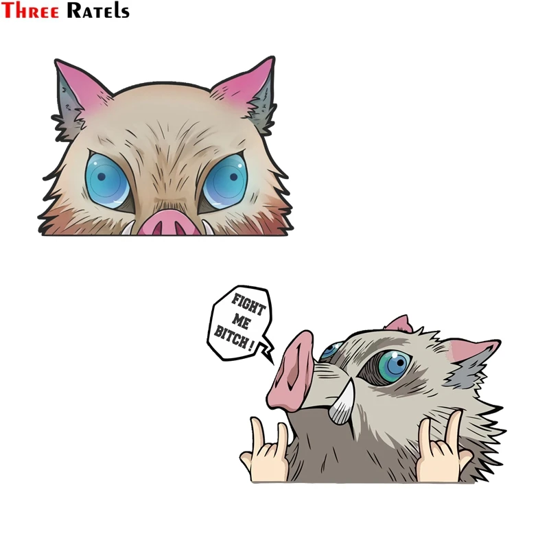 3D забавная наклейка на бампер Three Ratels FC123 с изображением рассекающего демонов