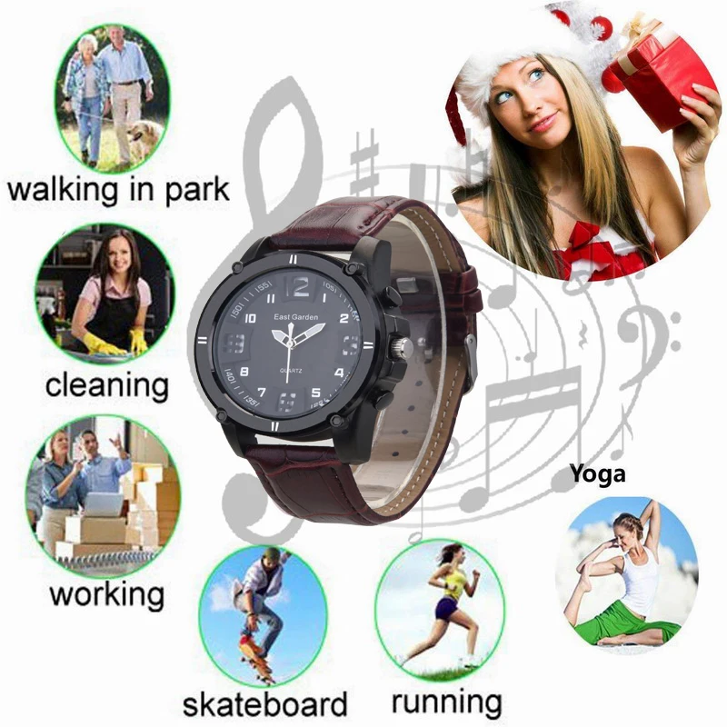 Портативный кварцевый динамик Bluetooth часы Поддержка голосового помощника вызовы