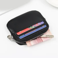 small coin purse wallet mini key case zip coin case unisex credit card holder solid red blue black card wallet business wallets