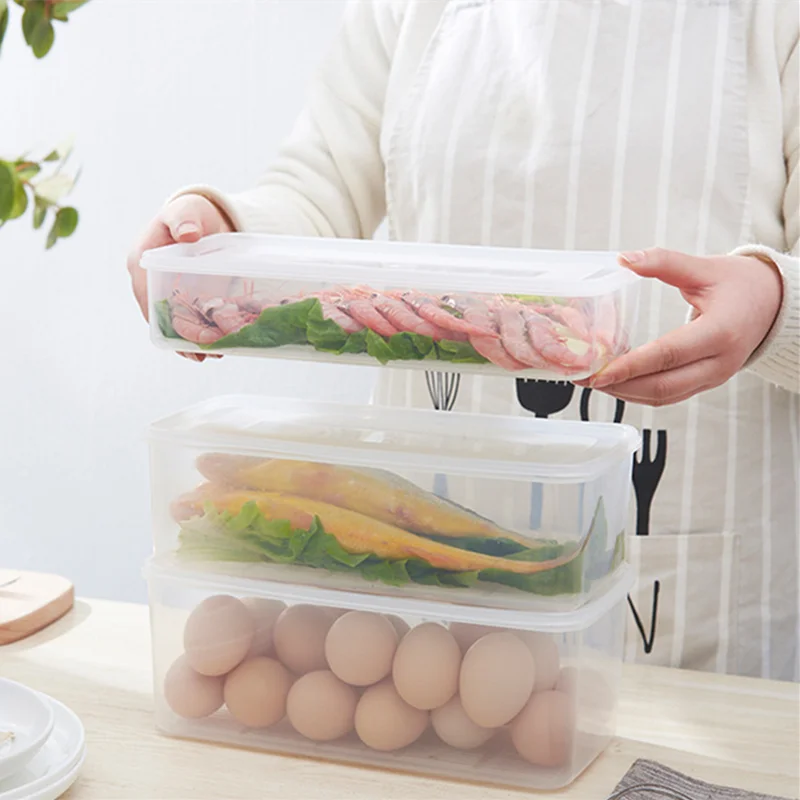 Большие пластиковые контейнеры для хранения коробка в холодильнике контейнер