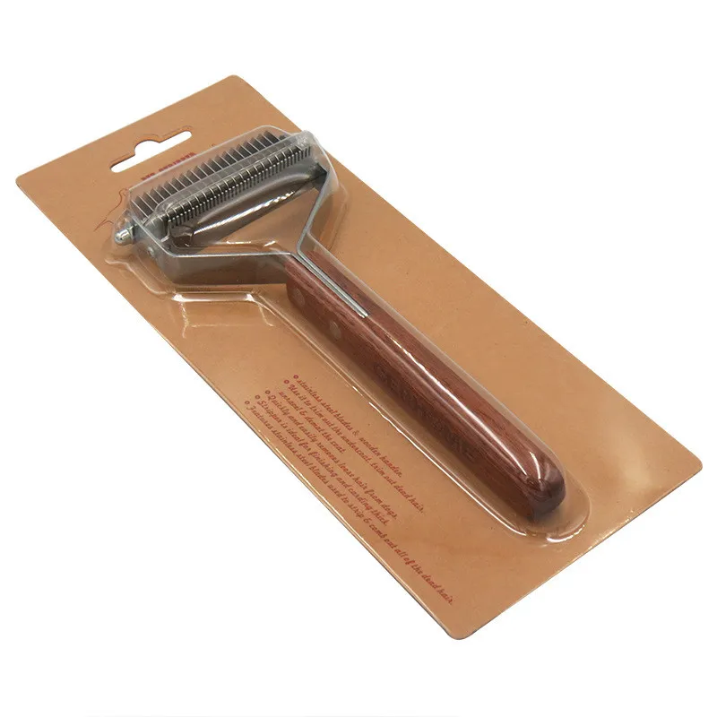 

Hair Removal Comb Dogs Cats Detangler Trimming Dematting Deshedding Brush Grooming Tool Hair Curly Pets Stainless Steel Blade