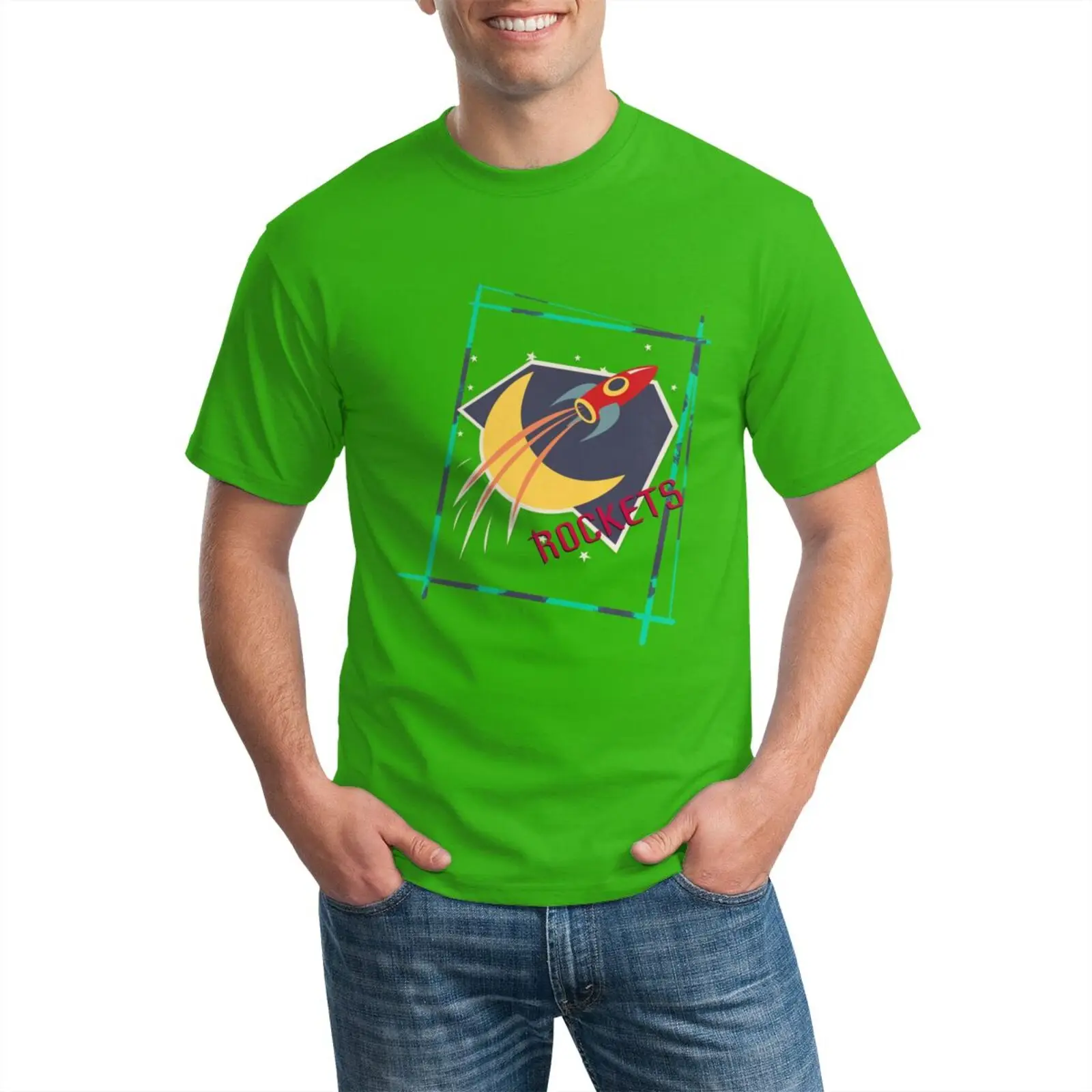 

Mens t shirts Fashion 2020 Trending Brand Men T-shirt Rockets basketball Picture Printing Summer Male clothes Casual Fashion Top