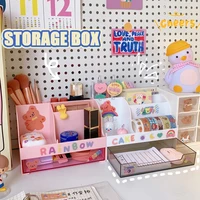 wg stationery storage box organizer creative white pen holder drawer desktop kawaii storage pen holder case set office home
