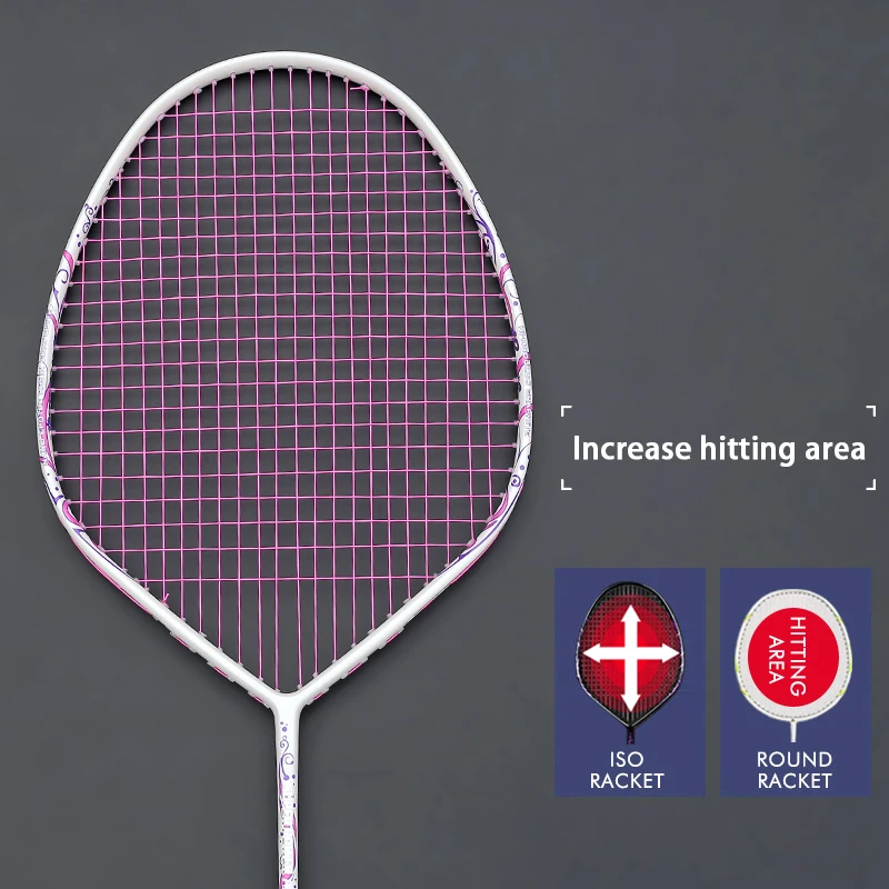 Ракетка для бадминтона из углеродного волокна 4U V-образной формы