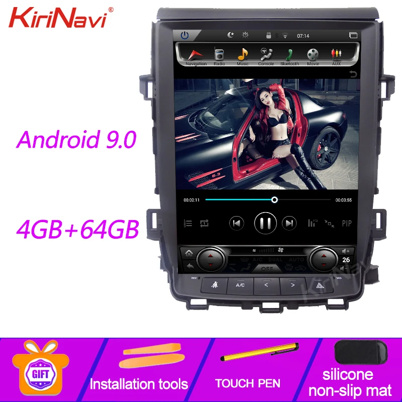 Вертикальный экран KiriNavi в стиле Tesla 12 1 ''Android 9 0 автомобильное радио GPS навигация для Toyota Alphard DVD