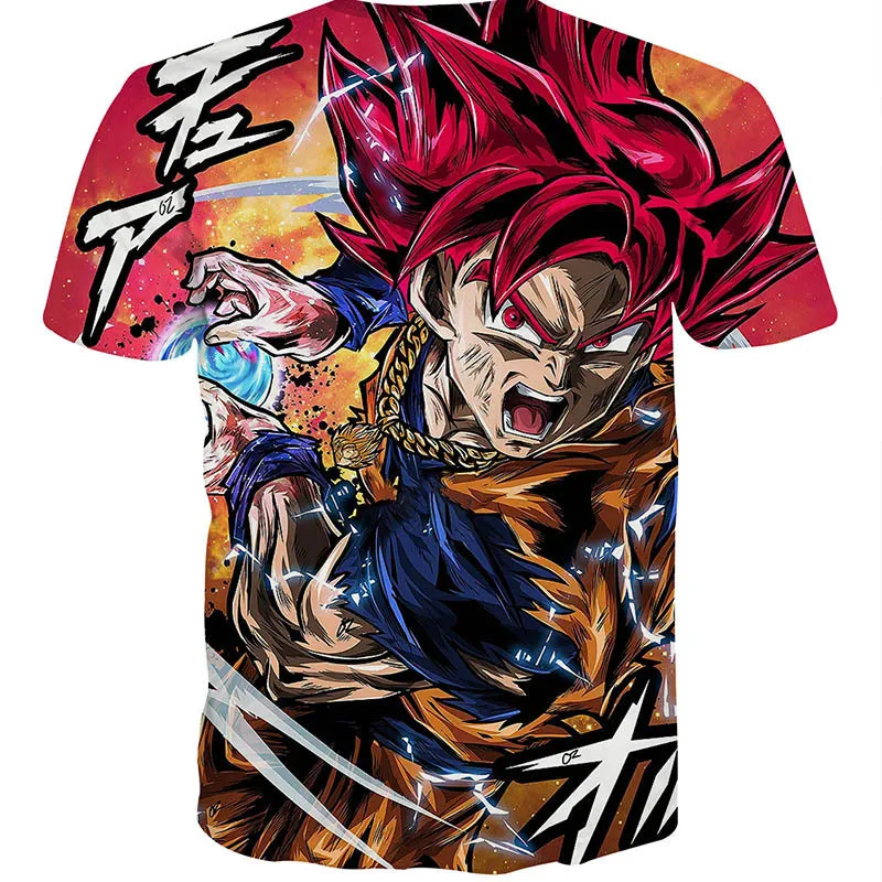 Летние футболки для мужчин с принтом Dragon Ball Goku Dragon Ball 3D футболка крутые футболки аниме топы мужская уличная одежда большого размера на заказ Прямая поставка