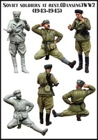 135 scale die cast resin white model world war ii russian infantry need to manually color the model free shipping