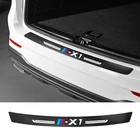 1 шт. для багажника автомобиля BMW X1 из углеродного волокна Противоударная полоса бампер против царапин Резиновая Защитная Наклейка Автомобильные аксессуары