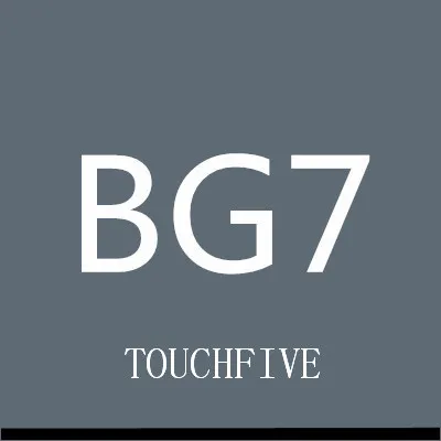 TOUCHFIVE 168 цветов одиночные художественные маркеры Кисть ручка эскиз на спиртовой основе маркеры двойная головка манга ручки для рисования товары для рукоделия - Цвет: BG7-blue grey