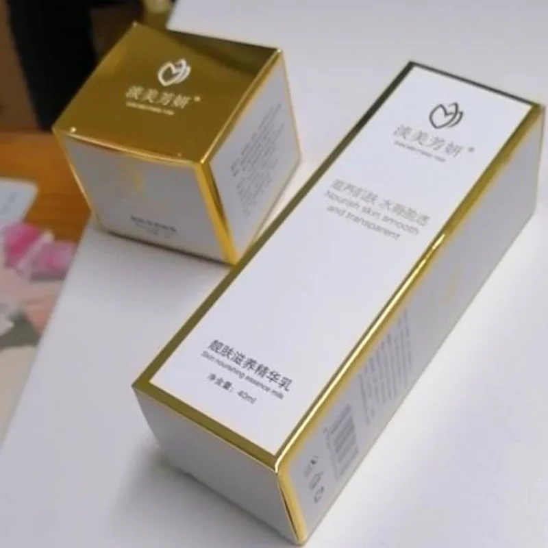 

Custom cosmetics color box lipstick eyelash packaging box white card folding carton small batch logo custom printing paper box