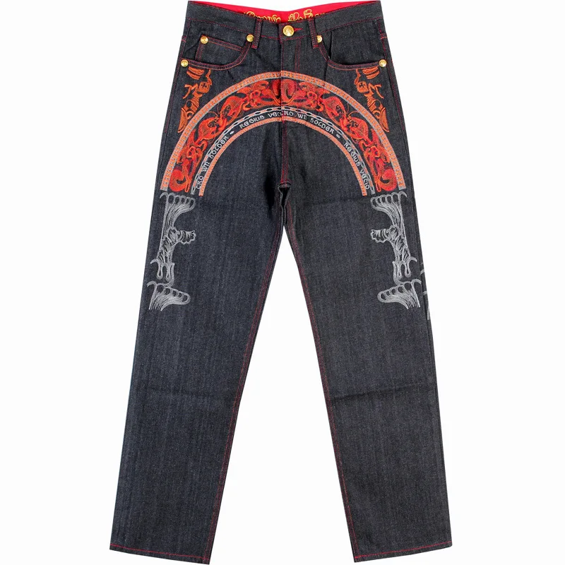 

Embroidery Denim Pants Loose Streetwear Dance Straight Jeans Baggy Jeans Skateboard Pants Plus Size Trousers Hip Hop Casual Men