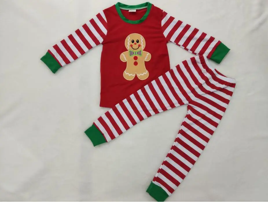 Kids Pajamas Children Sleepwear Baby Pajamas Sets Boys Girls Bread Enbroidery Cotton Outfits Nightwear Christmas Clothing