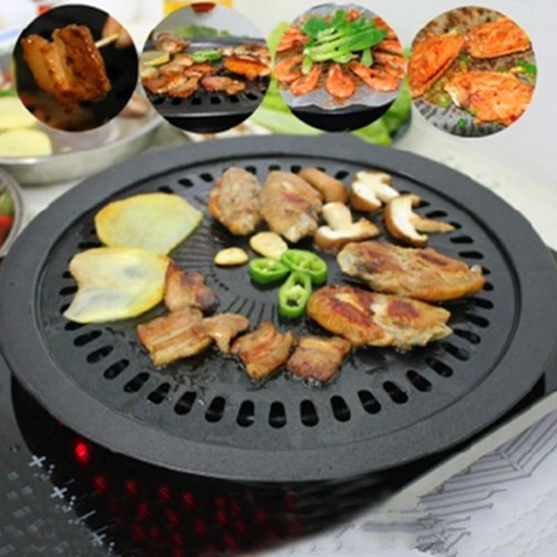 

Barbecue Plate Tray Non-Stick Portable Grill Rack Pan Stovetop for Home Travel Baking Camping DRSA889