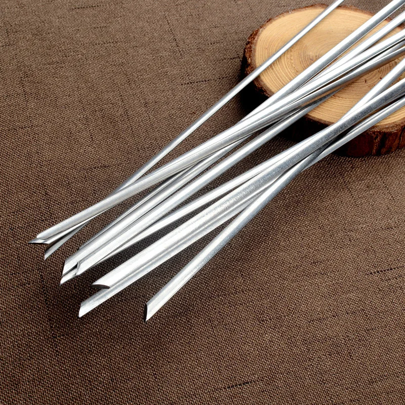 40 5 см шашлык для барбекю нержавеющая сталь пружинная ручка плоская игла