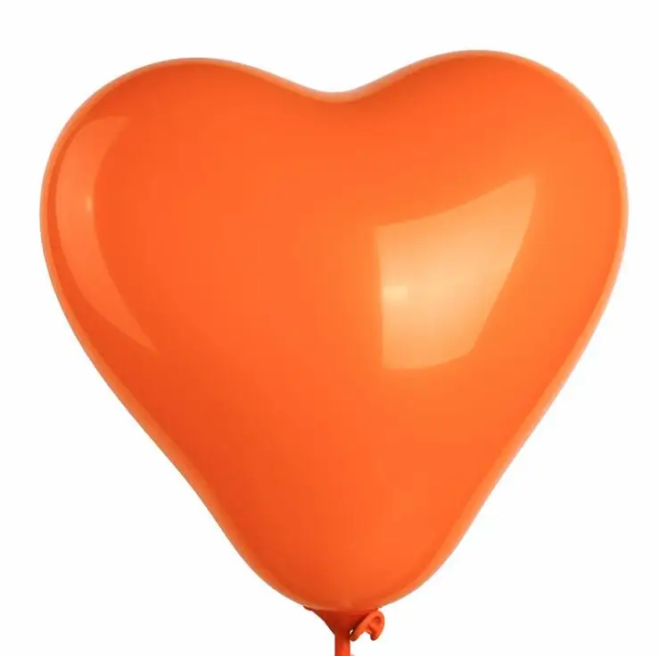 orange 10 шт./лот 10 дюймов розовый белый красный латексные шары «любовь» в форме сердца утолщение Свадебные перламутровые шары поставки День Рождения Декор - Цвет: orange