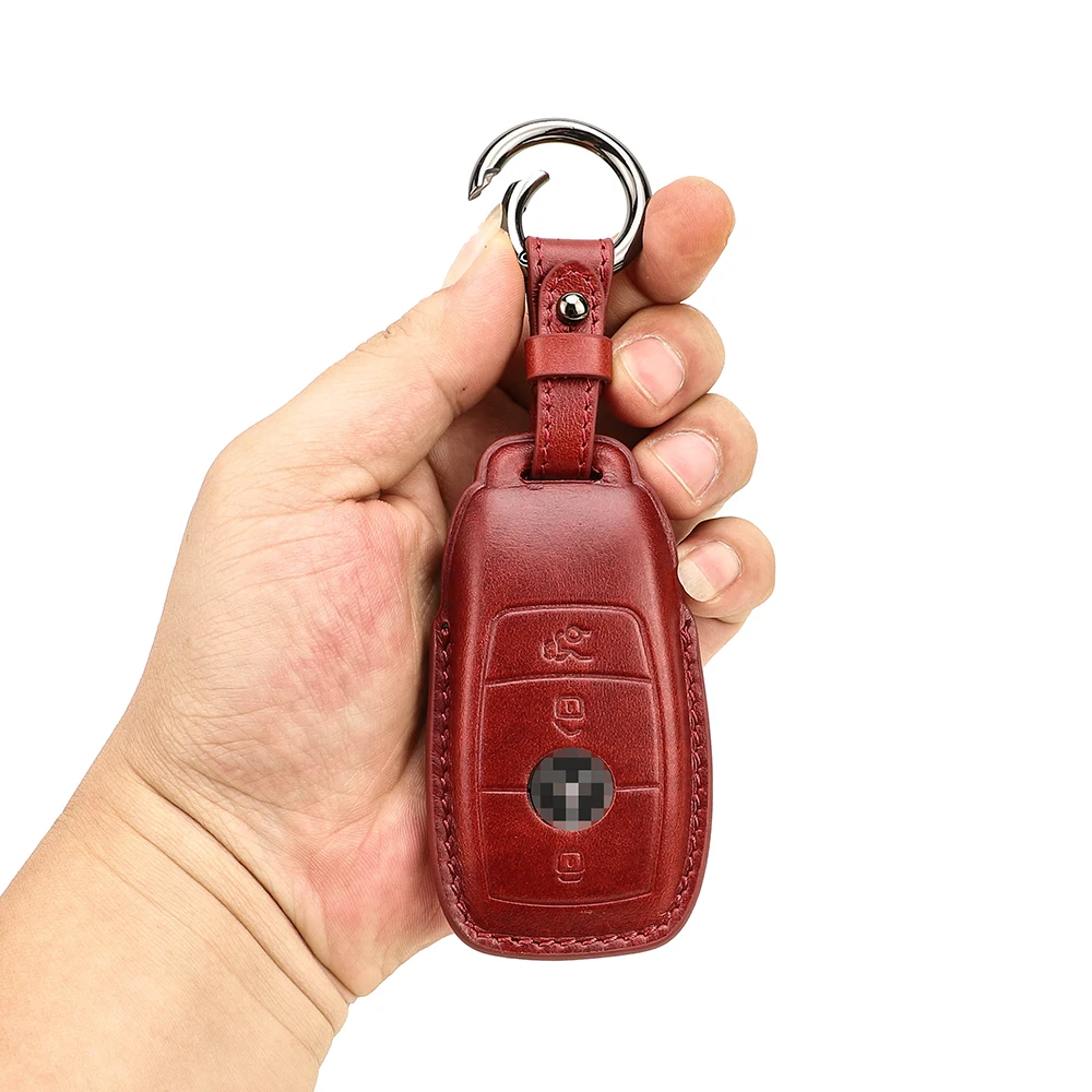 

Чехол для ключа автомобиля из натуральной кожи для Mercedes-Benz A C E S G CLS GLS CLA Class W211 W213 W205 W222 W177 AMG аксессуары