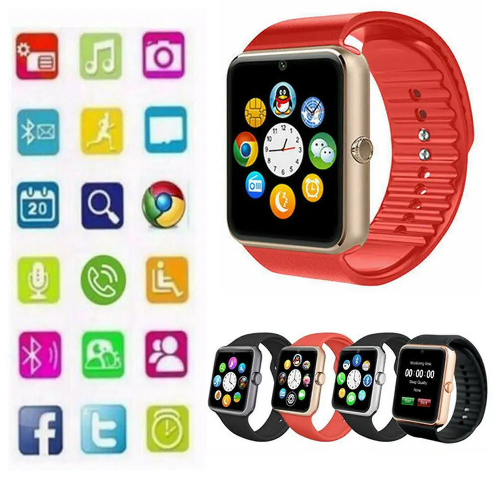 Умные часы с сенсорным экраном спортивные повседневные наручные цифровые слотом