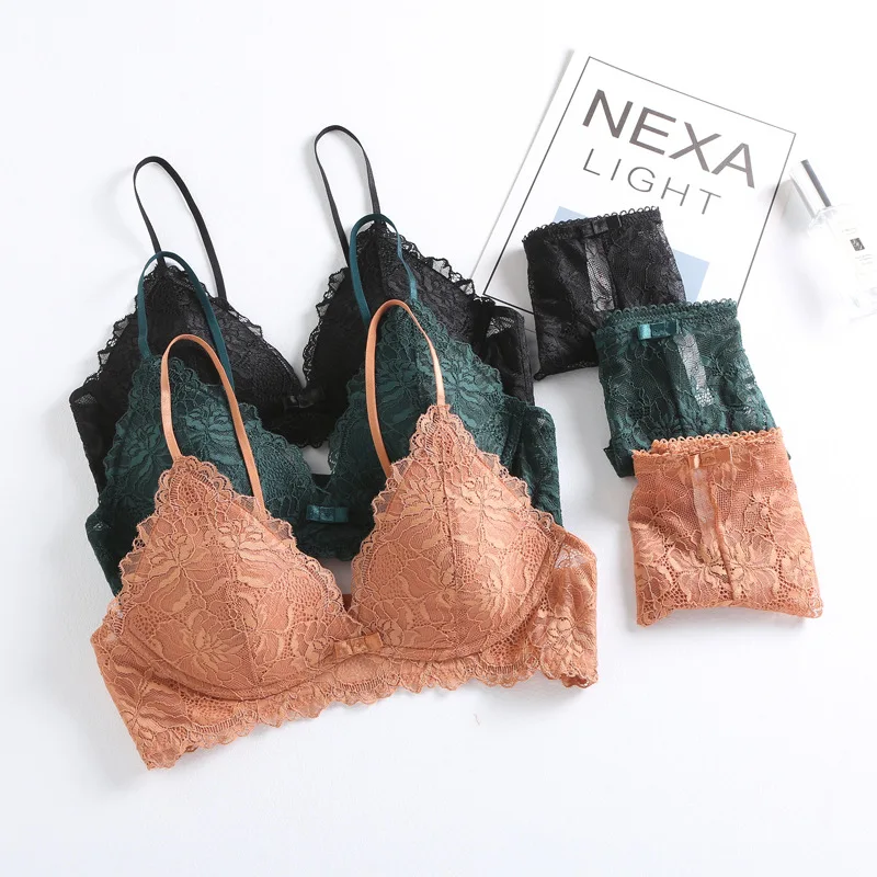 Кружевной бюстгальтер с французским треугольником пикантное нижнее белье