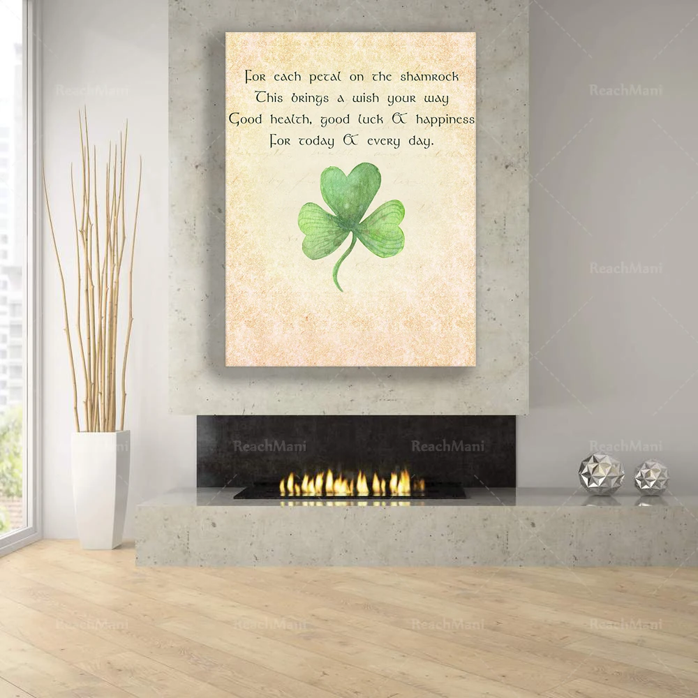 

Irish Blessing: For each petal on the this brings a wish your way... Ireland Watercolor Art Printable | Wedding Toast Gift