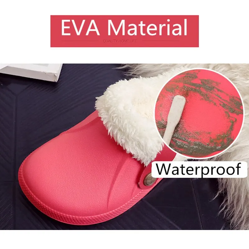 Women's Home Winter Clogs Indoor Fur Warm Slippers Sandals For Women New Fashion Footwear Flip Flops Unisex Mule Slides | Обувь