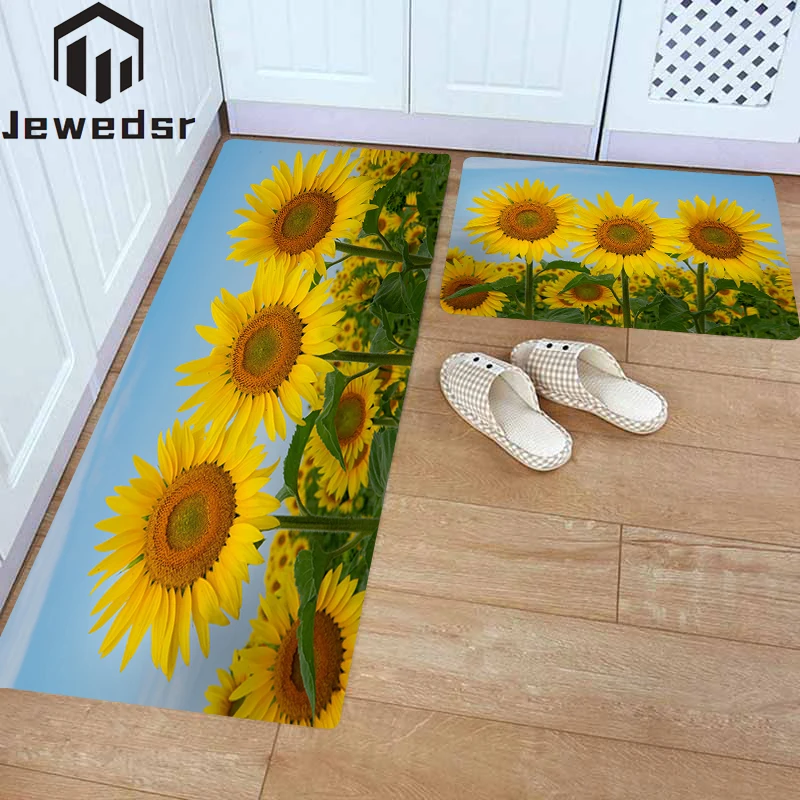 

Цветочные коврики для ванной, Длинный дизайнерский нескользящий современный домашний ковер для гостиной, ванной, входной двери, прихожей, к...